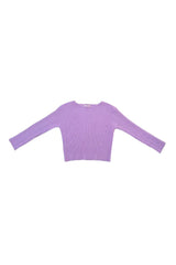 Merino Ribbed Sweater - Lilac