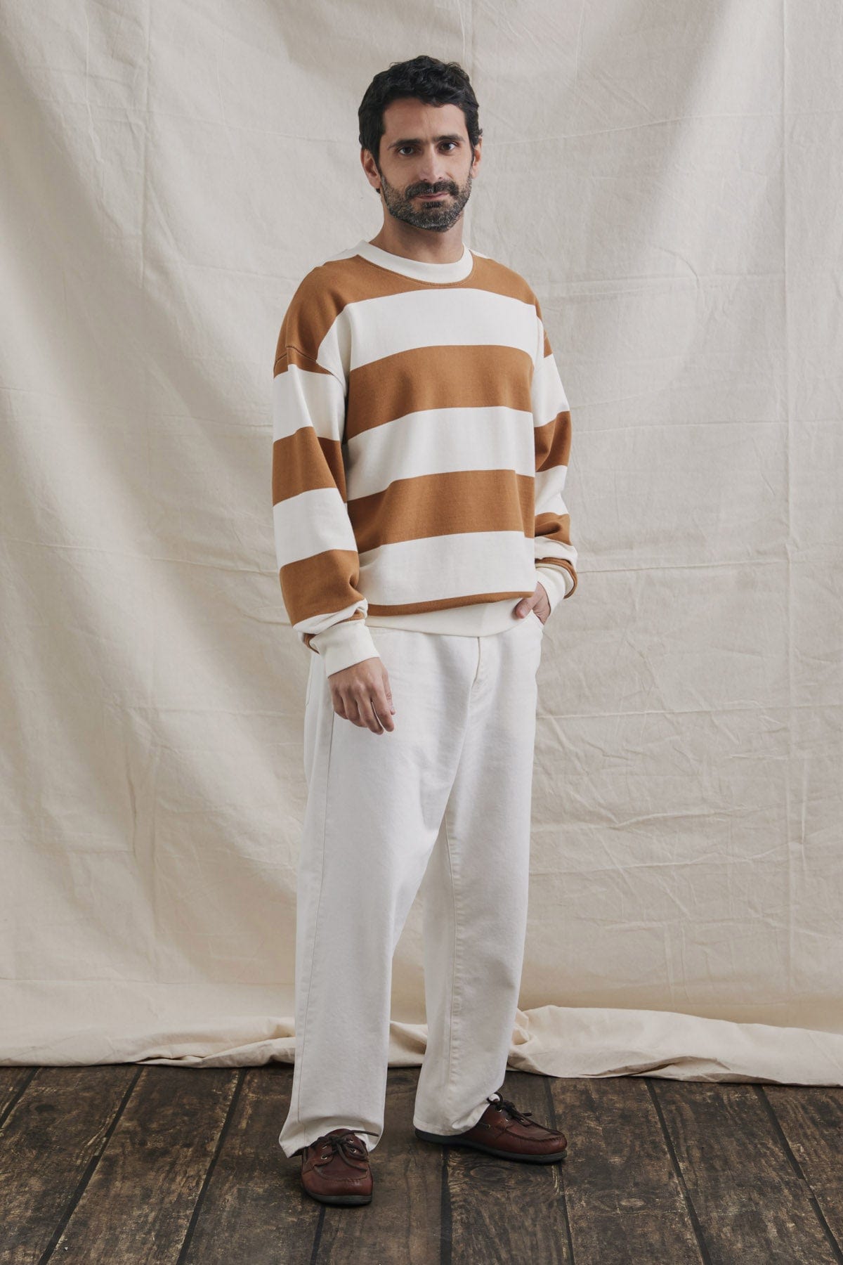 Paiva Sweatshirt - Camel Stripe