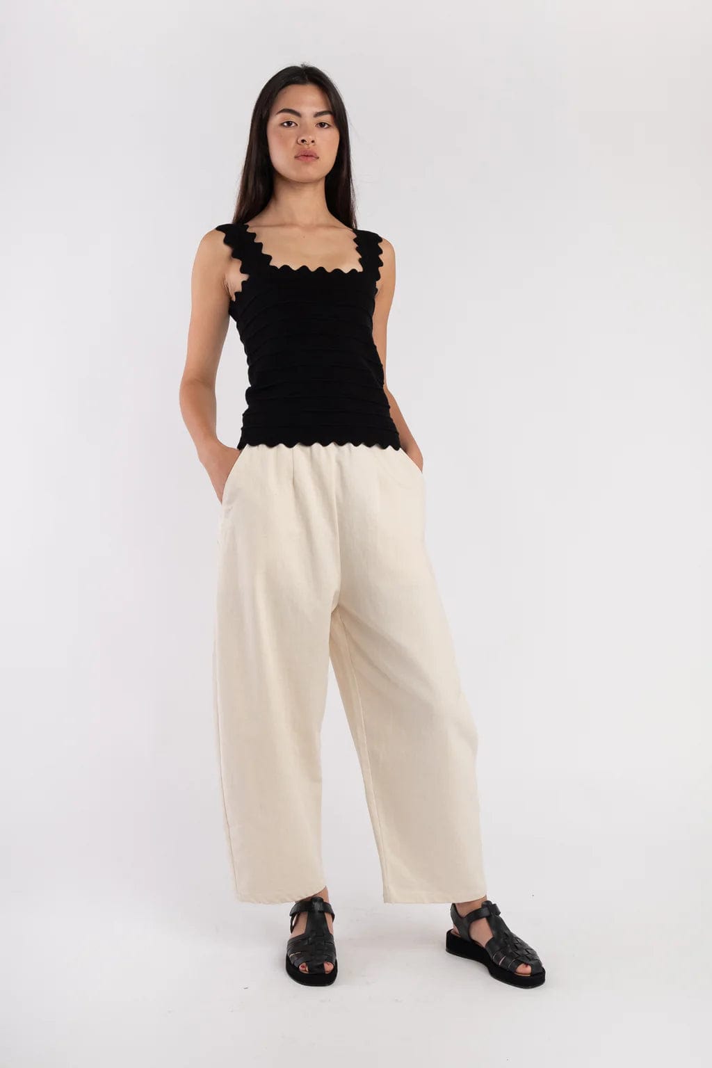 Barrel Pant - Cream