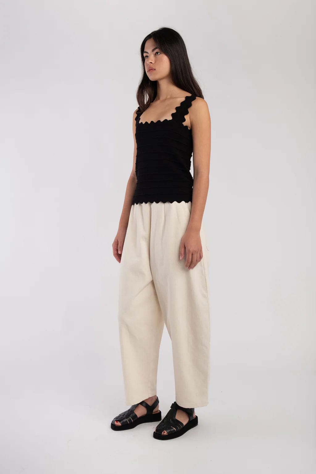 Barrel Pant - Cream