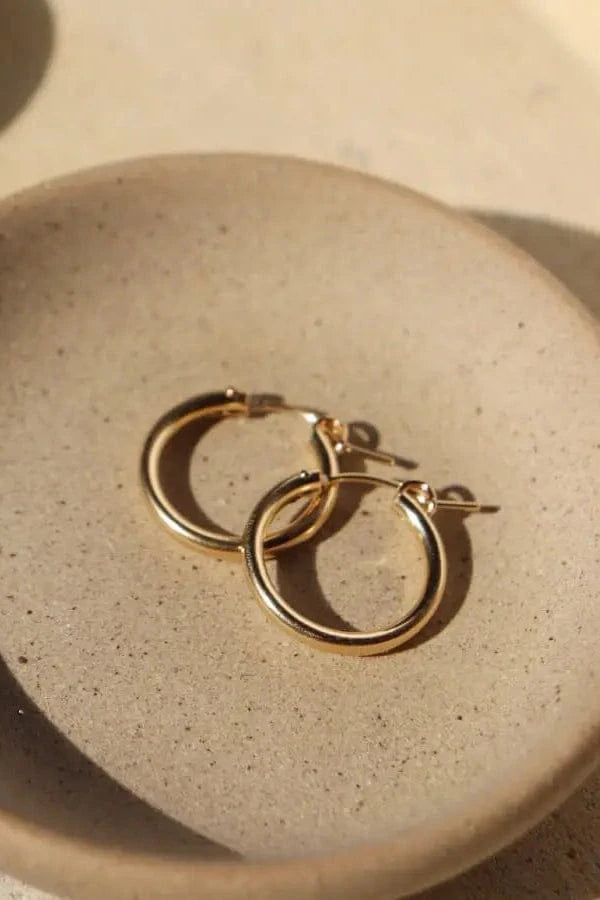 Classic Hoop Earrings - 14k Gold