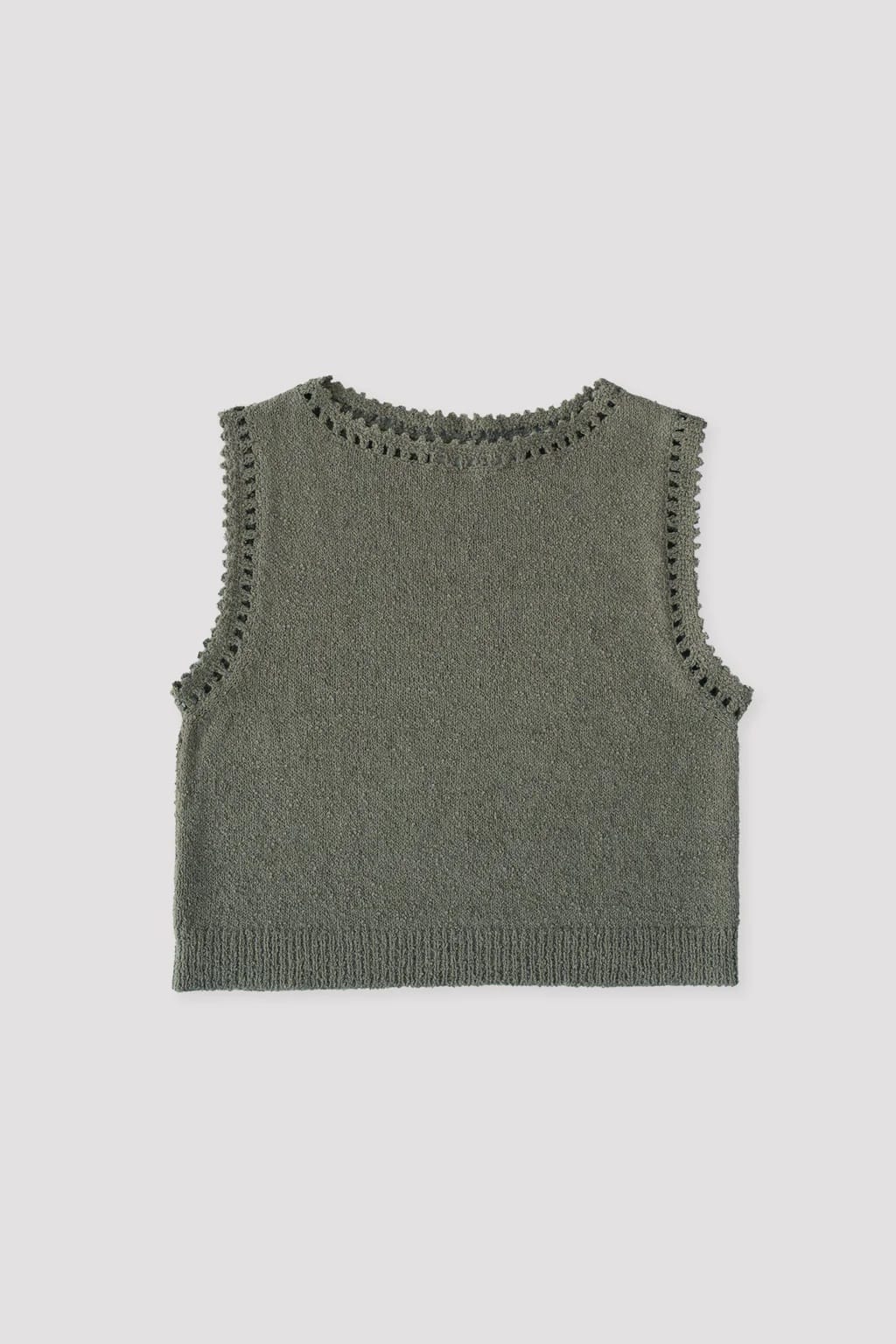 Boucle Tank - Fog Green