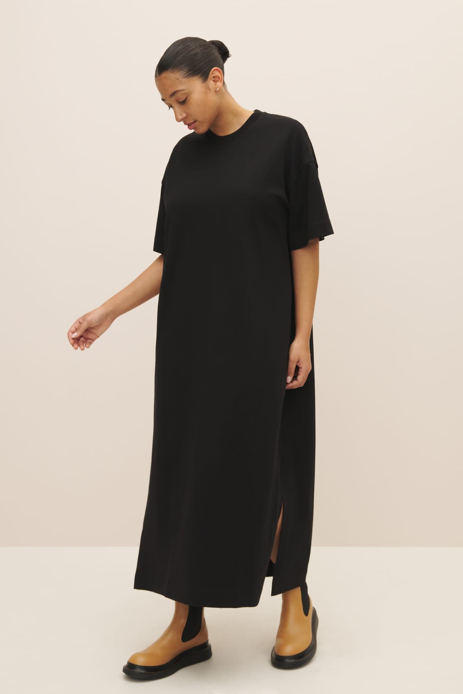 Boxy T-Shirt Dress - Black