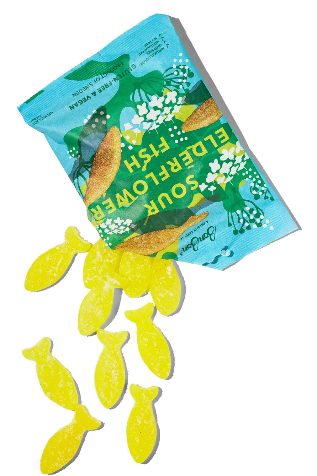 Sour Elderflower Fish - Swedish Candy 5.2oz (150g)