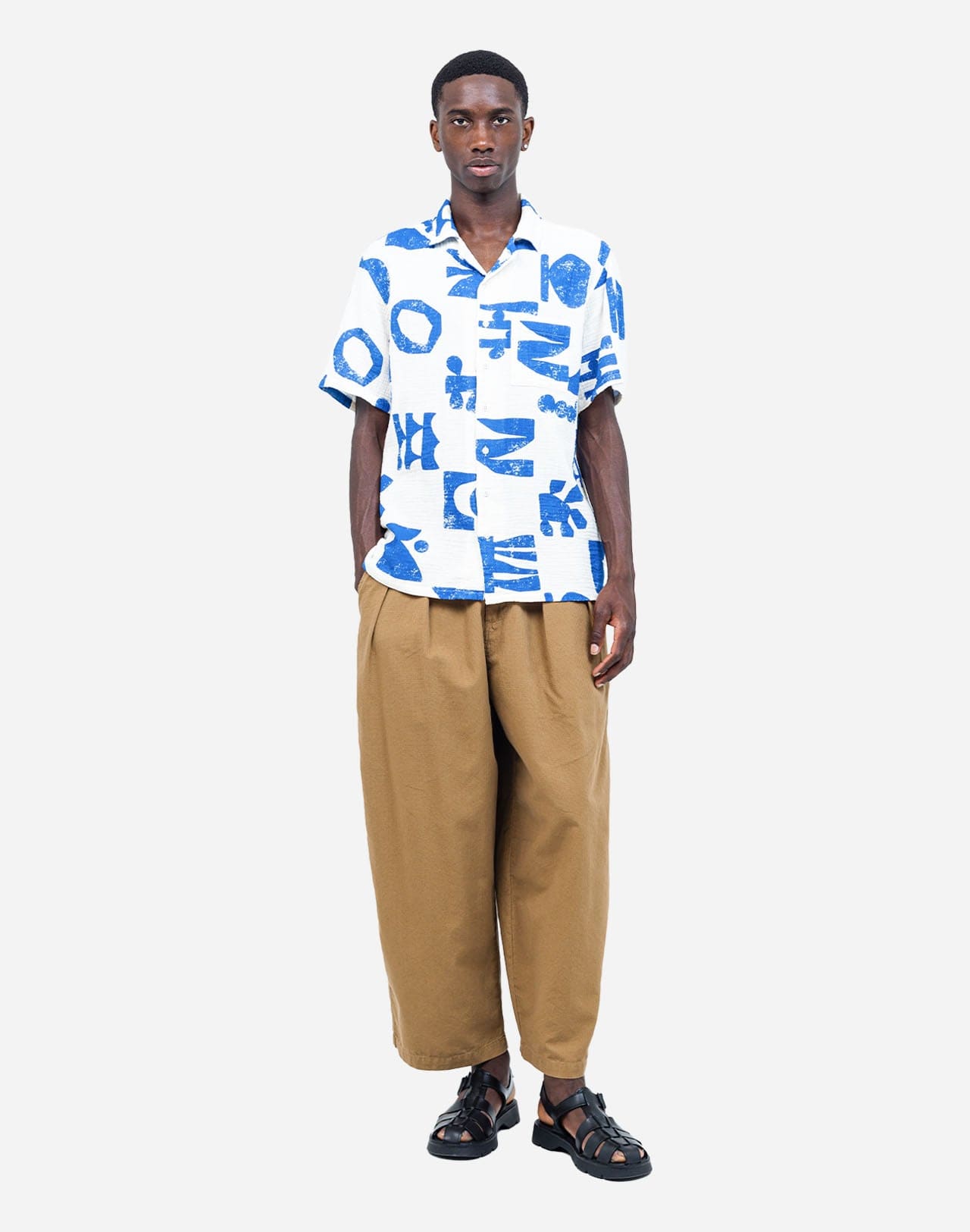 Aloha Shirt - Blue Shapes