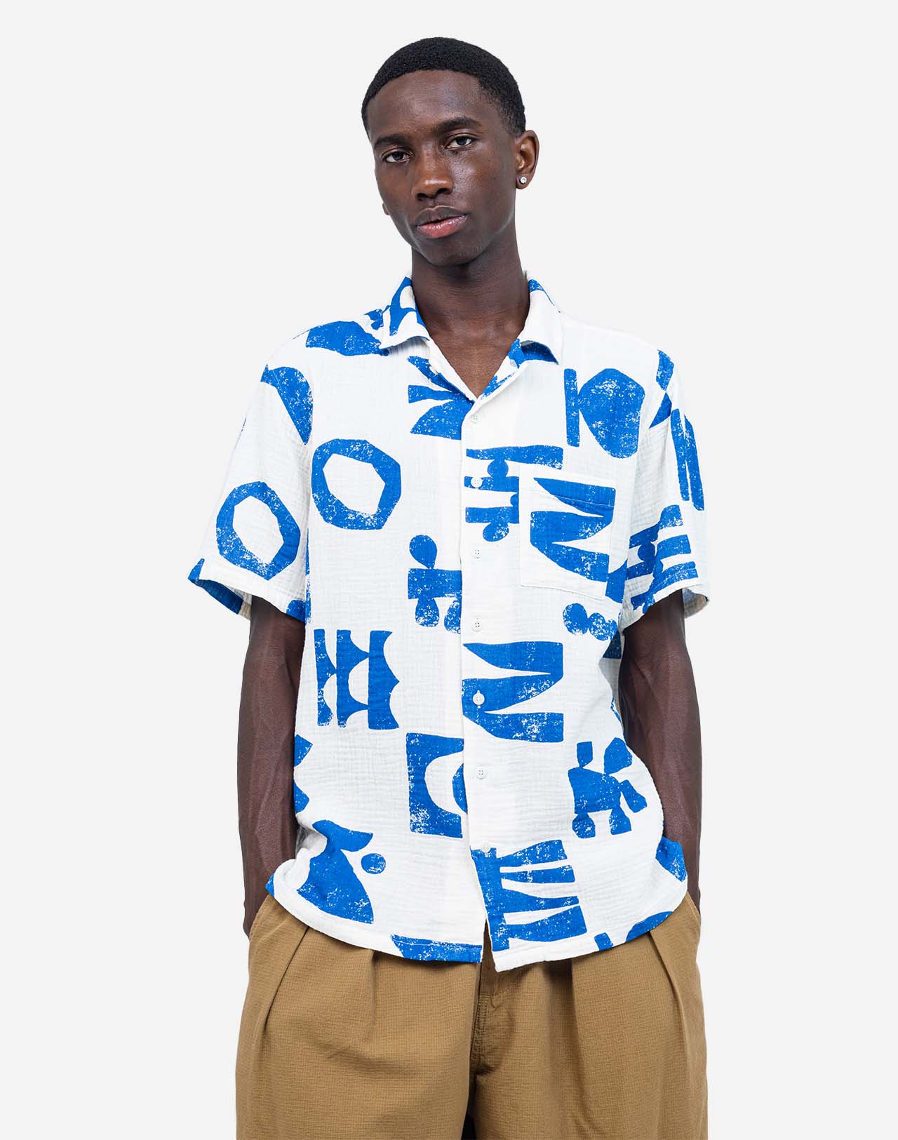 Aloha Shirt - Blue Shapes