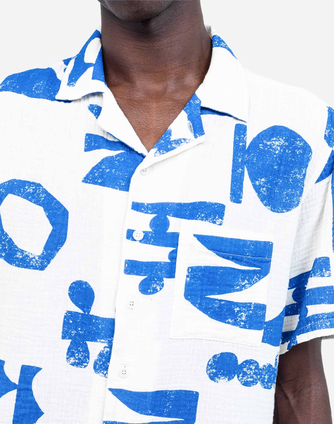 Aloha Shirt - Blue Shapes