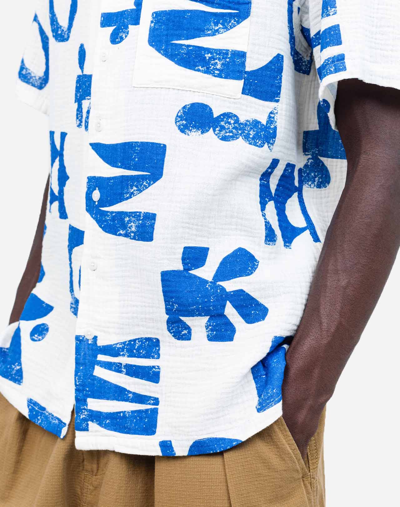 Aloha Shirt - Blue Shapes