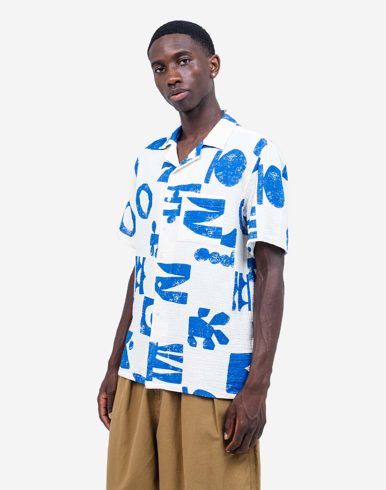 Aloha Shirt - Blue Shapes