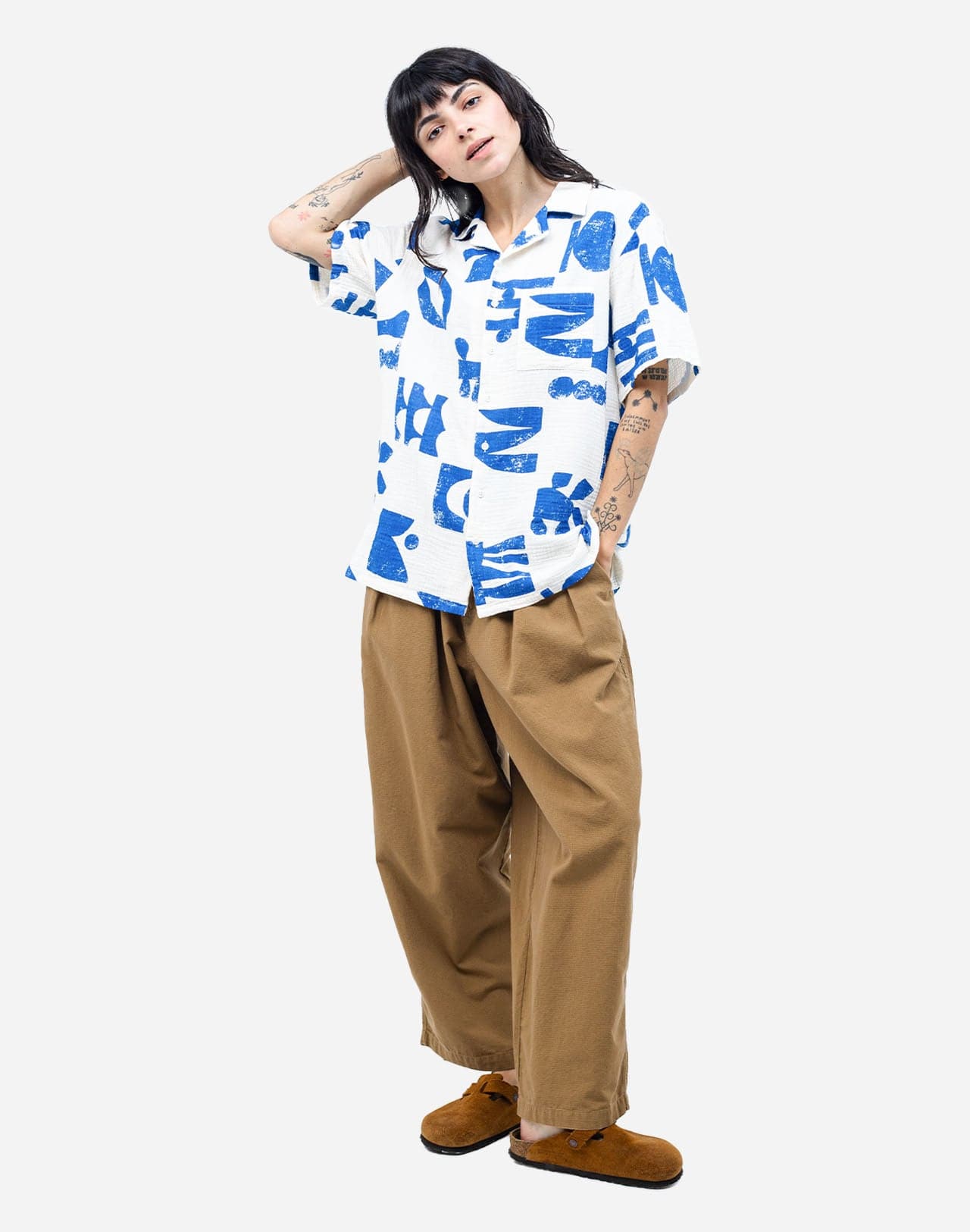 Aloha Shirt - Blue Shapes