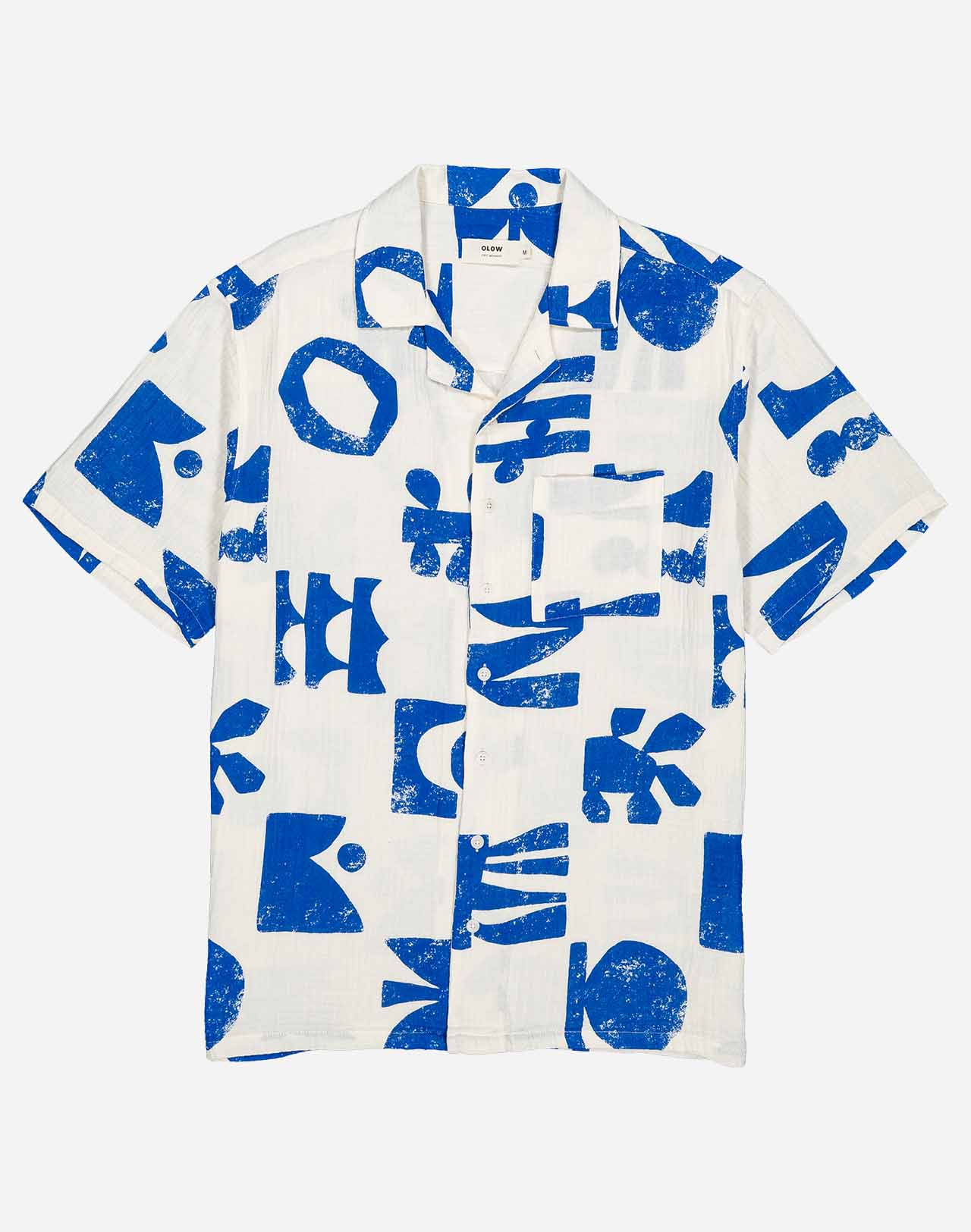 Aloha Shirt - Blue Shapes