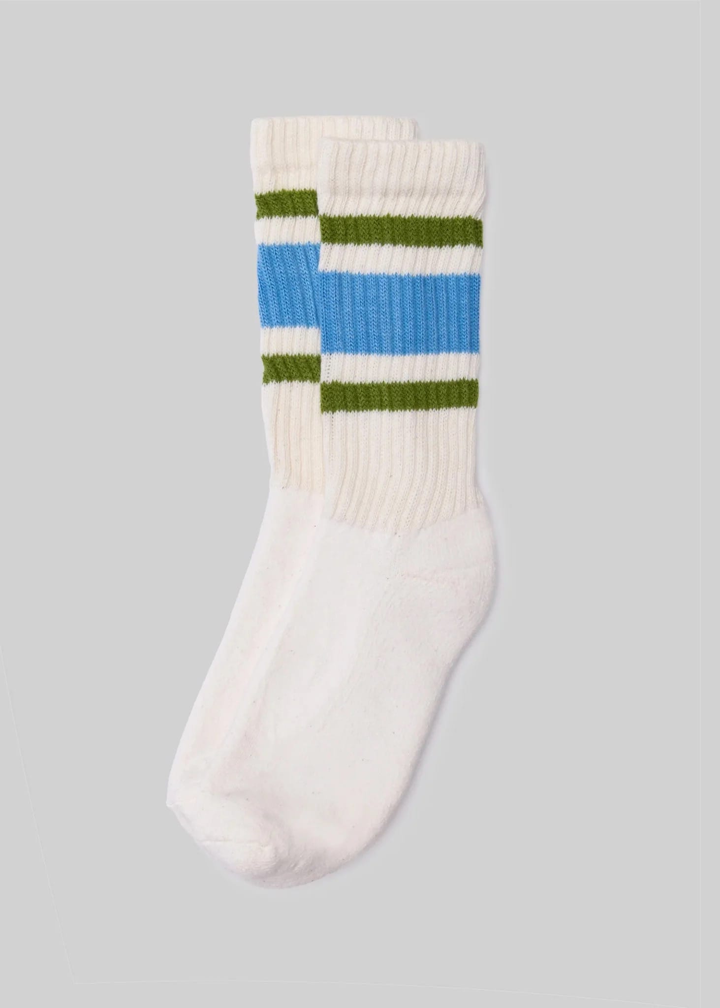 Retro Stripe Crew - Blue / Chive