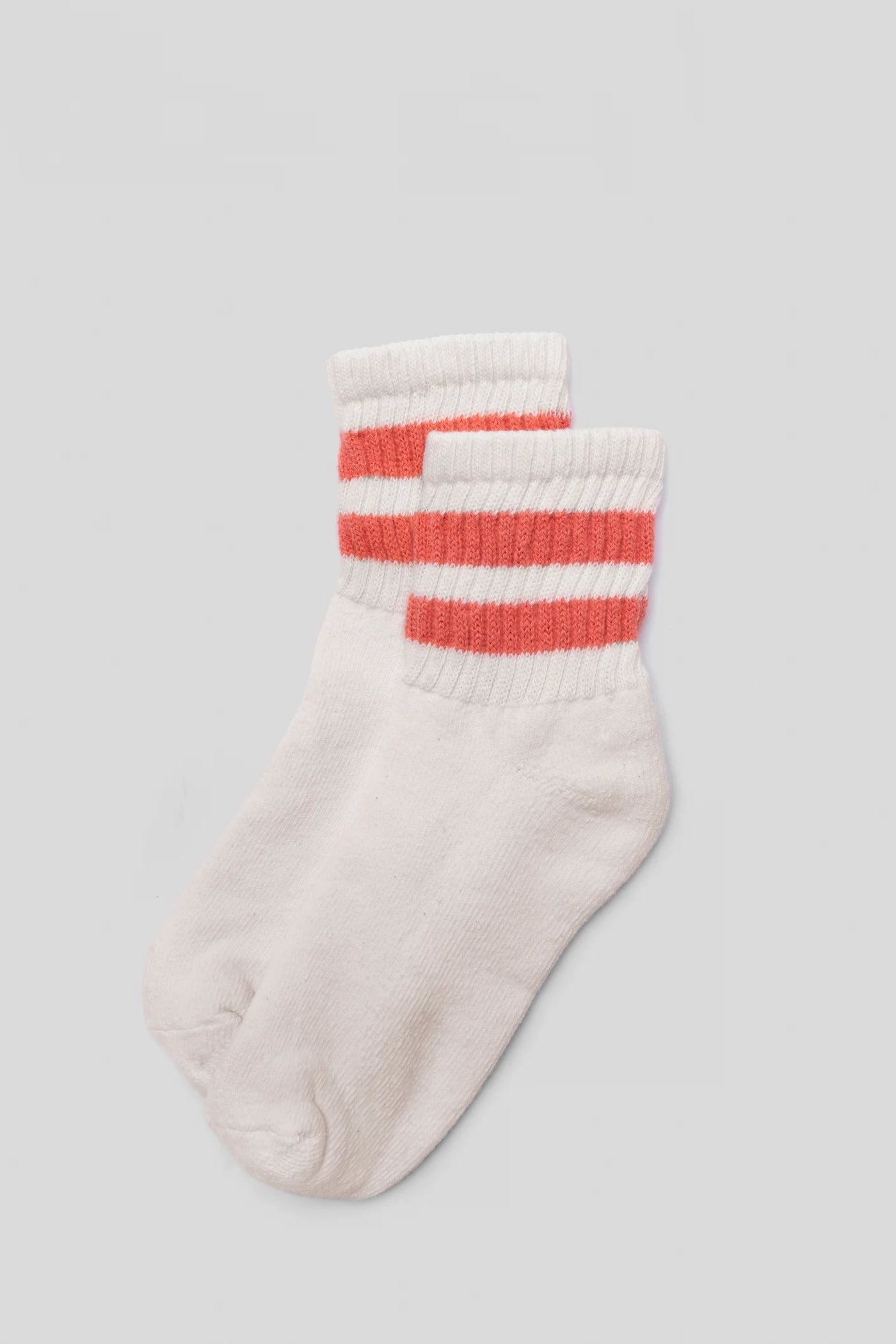 Mono Stripe Quarter Crew - Coral