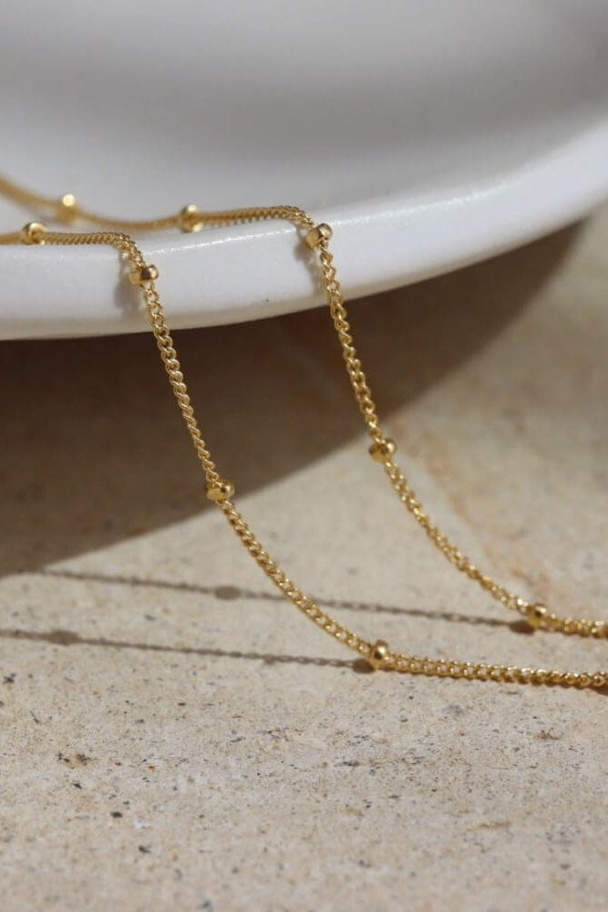 Polka Dot Chain - 14k Gold