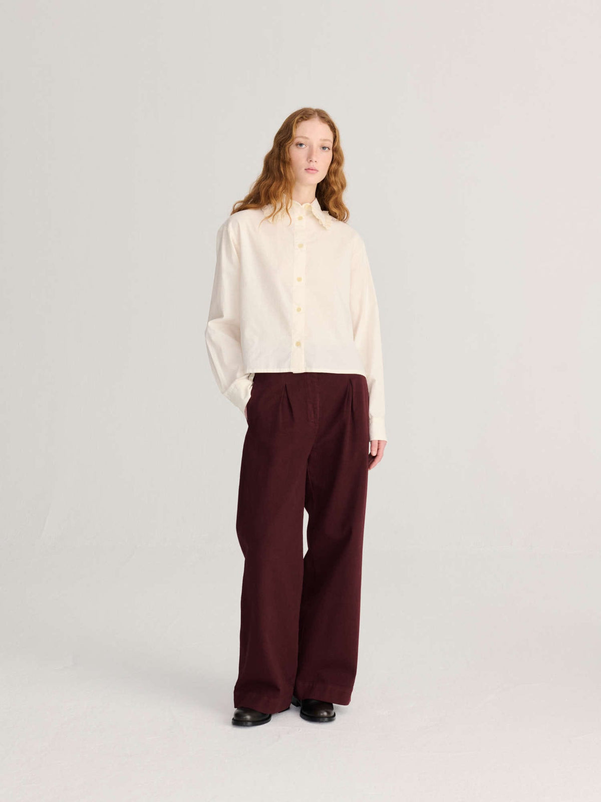 Lace Ending Poplin Shirt