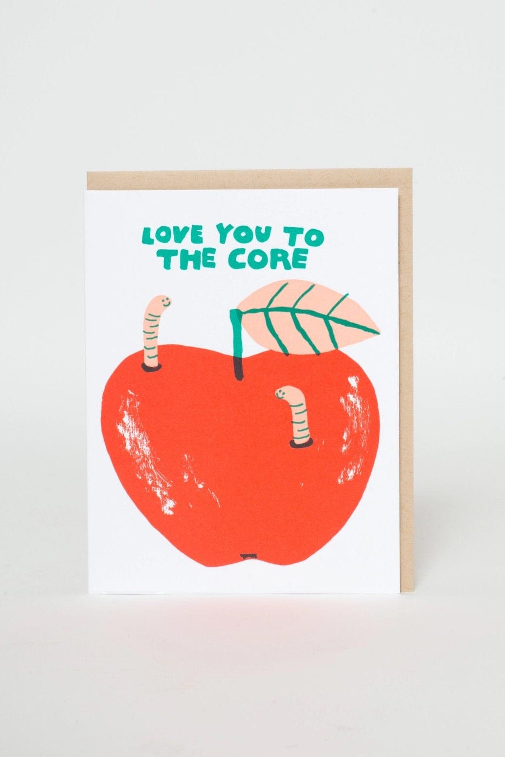 Love Apple Core Worms Card