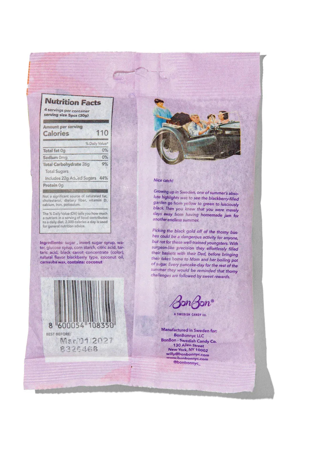 Sour Blackberry Fish - Swedish Candy 5.2oz (150g)