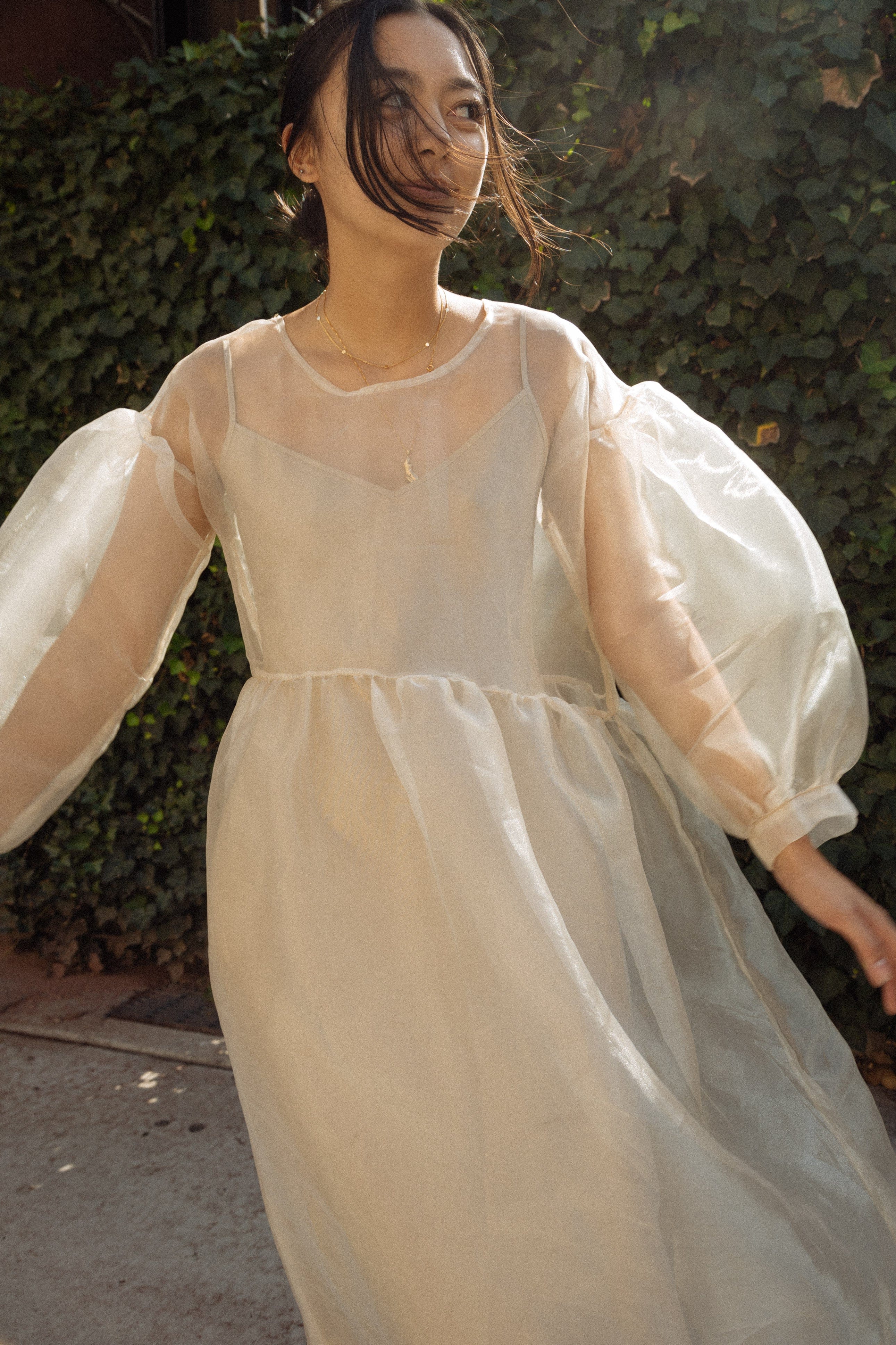 Jayme Dress - Oat Organza