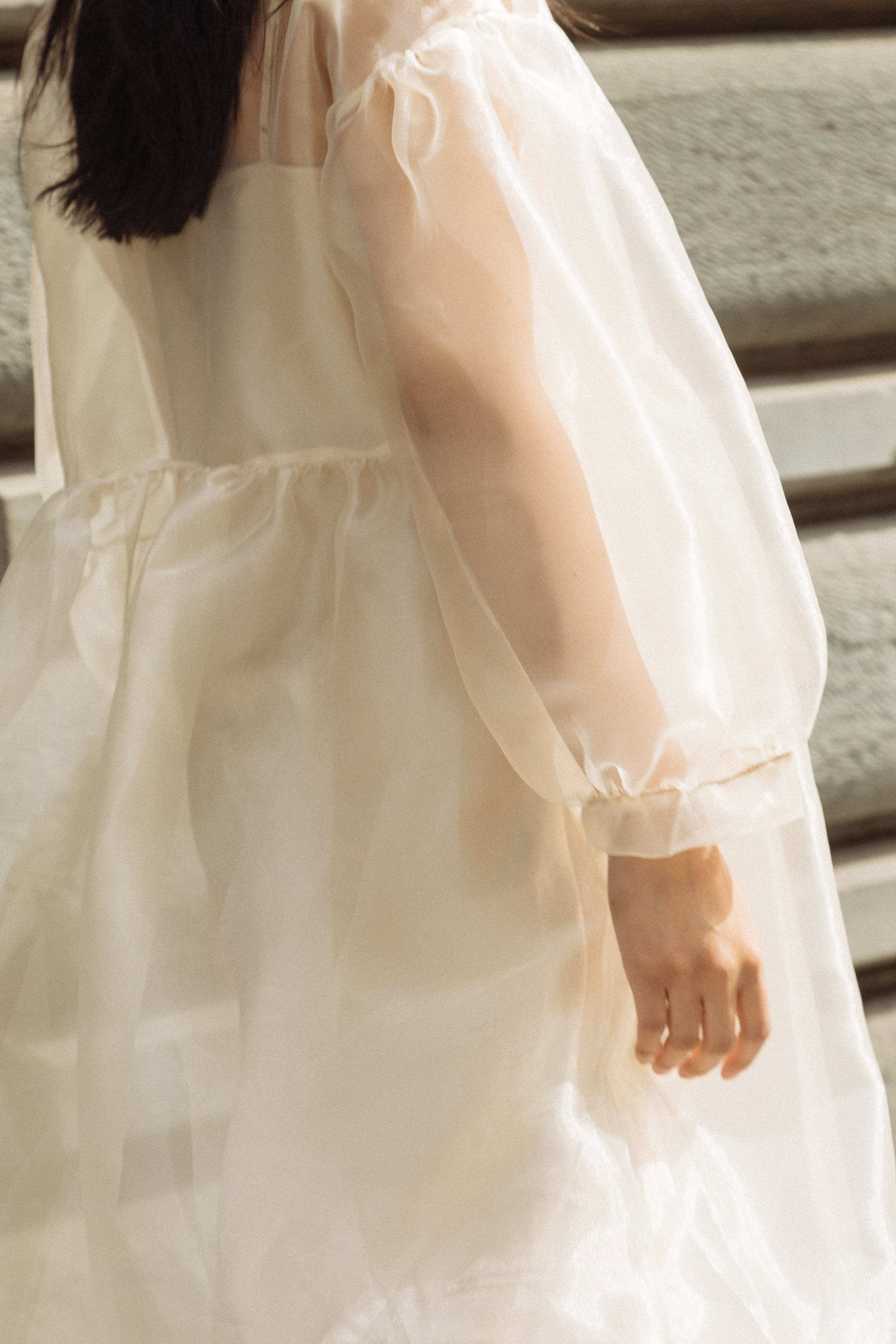 Jayme Dress - Oat Organza