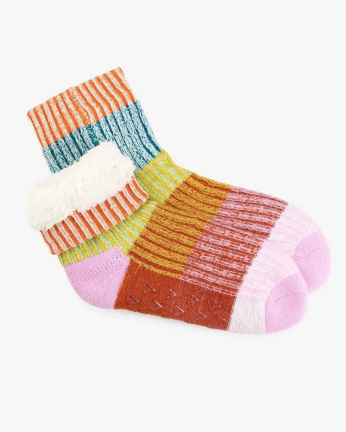 Mosaic House Socks - Rust Lilac