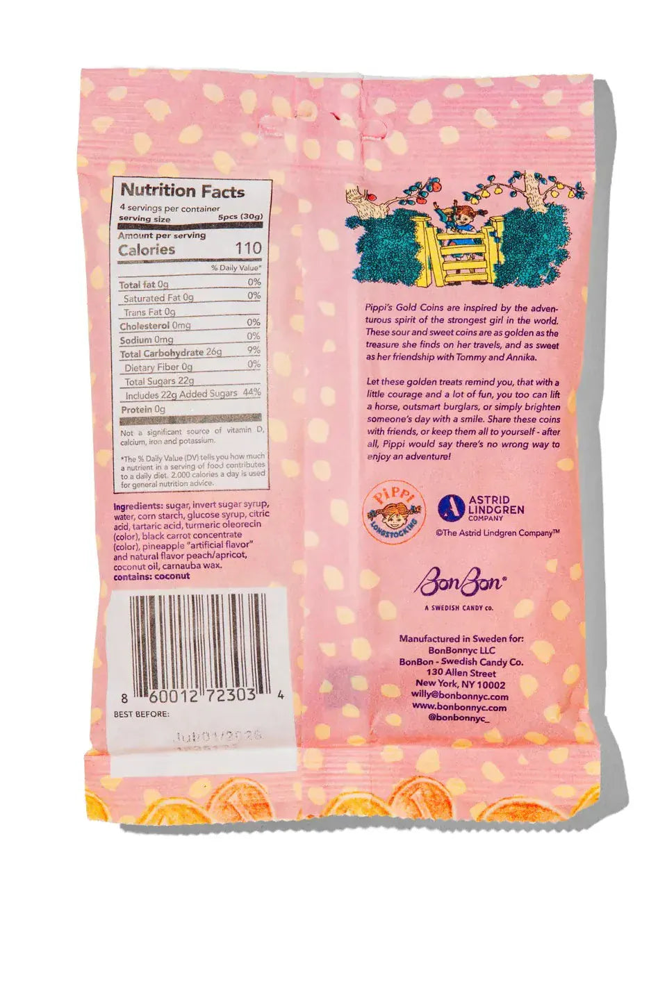 Pippi Longstocking Gold Coins - Swedish Candy