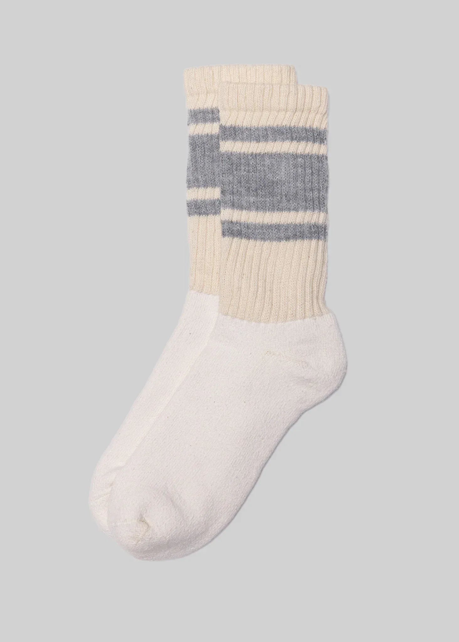 Mono Stripe Crew - Grey Heather