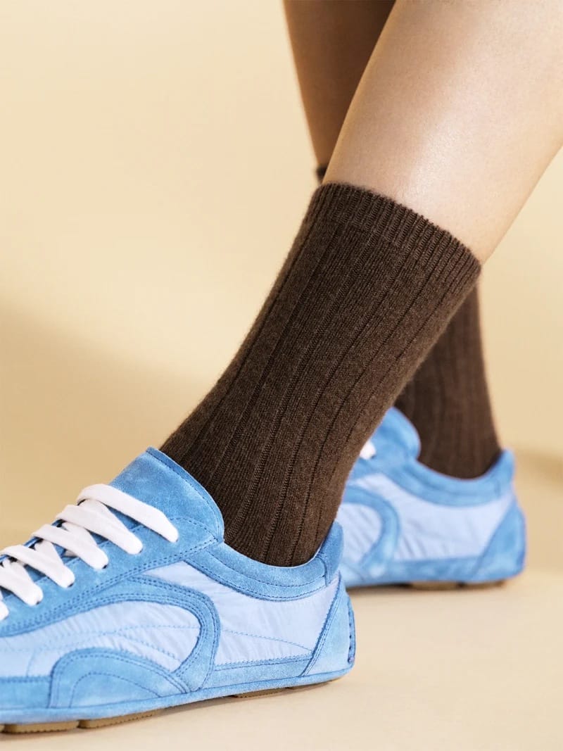Italia Cashmere Cozy Rib Crew - Espresso