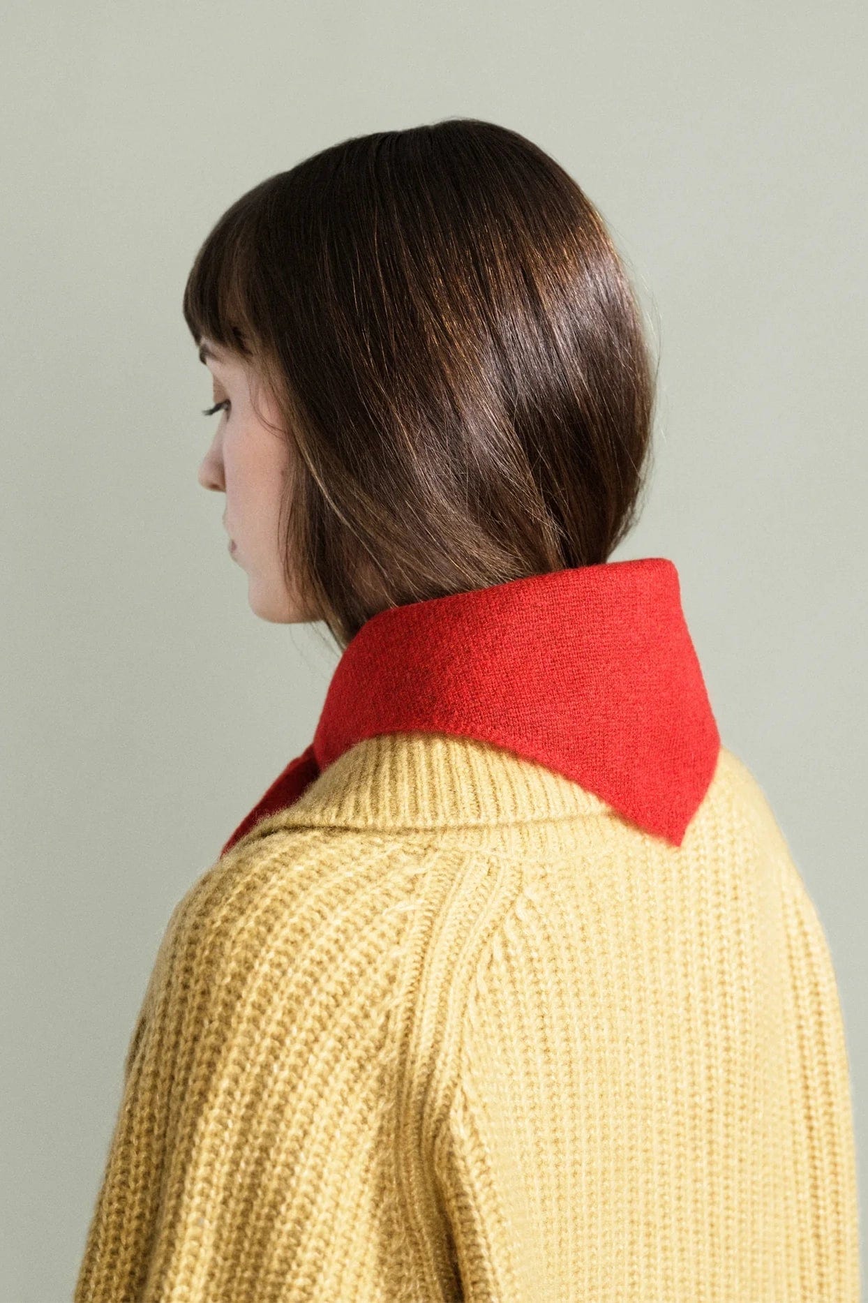 Cashmere Triangle Scarf - Red