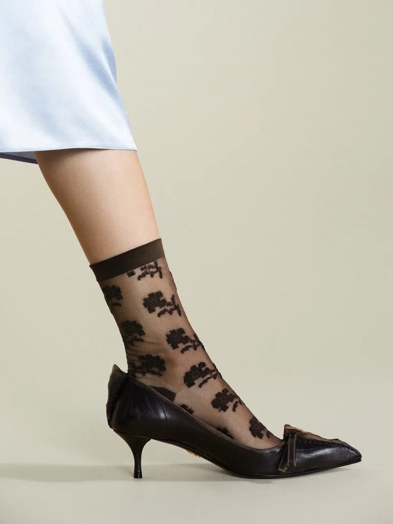 Weylie Sheer Crew - Chocolate