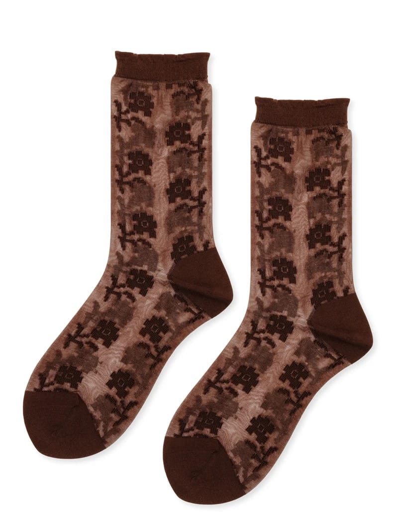 Weylie Sheer Crew - Chocolate
