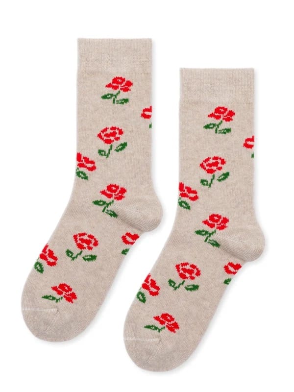 Sporatic Rose Cashmere Crew - Oatmeal