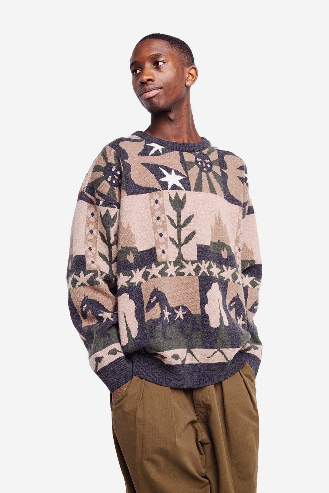 Brundy Sweater - Jacquard Print