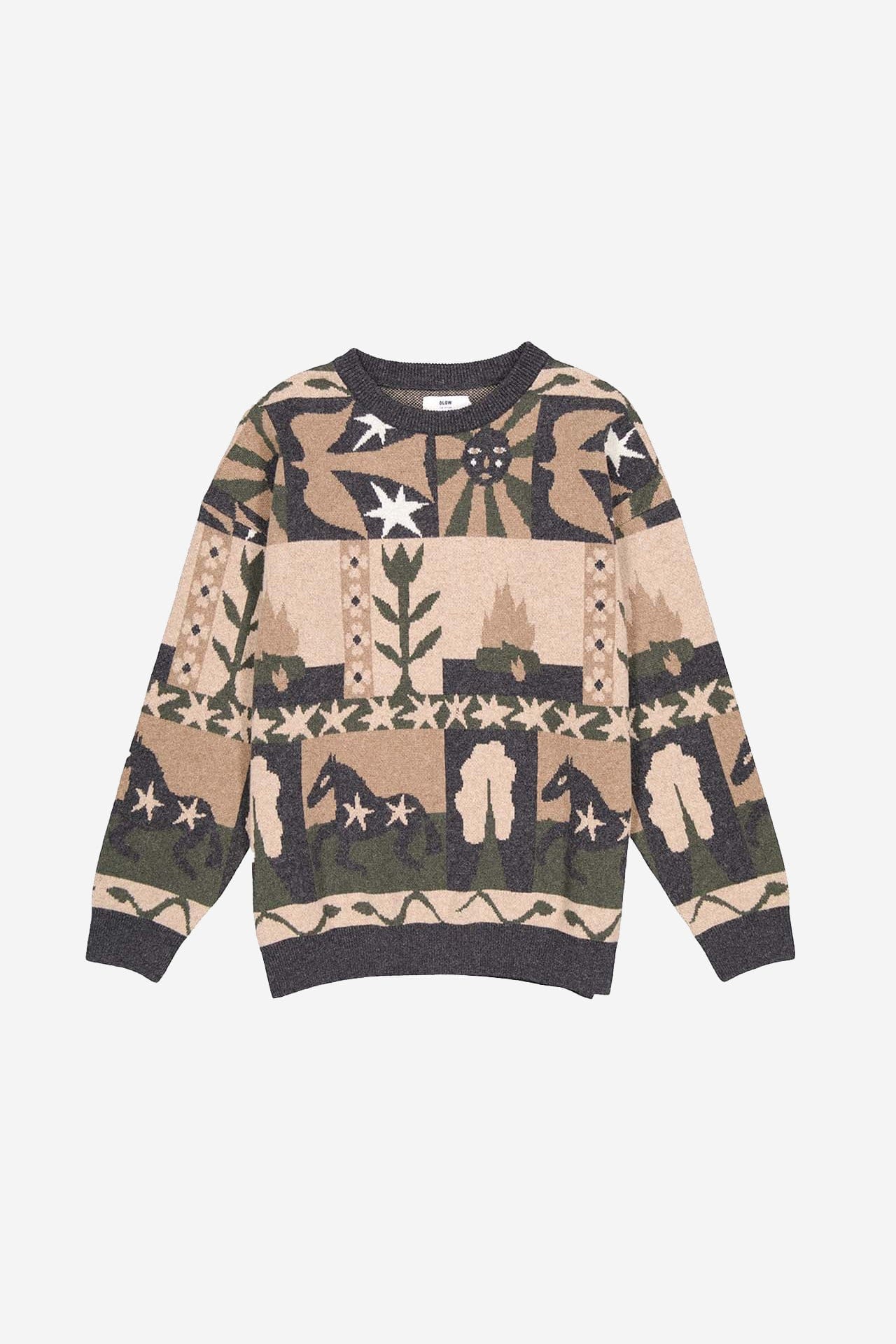 Brundy Sweater - Jacquard Print