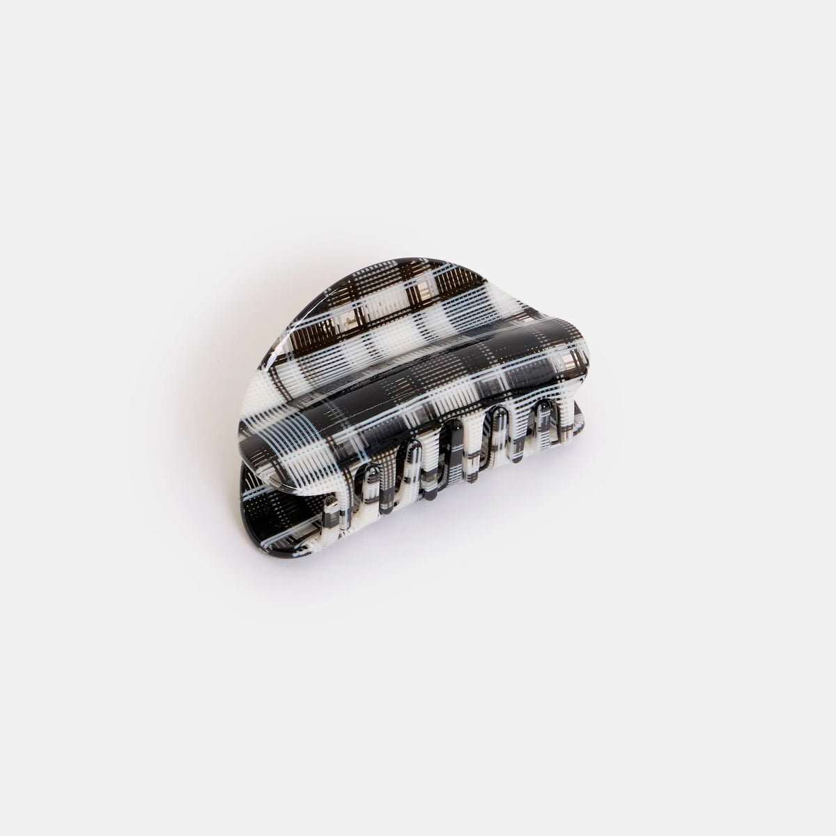 Juno Claw - Black + White Plaid