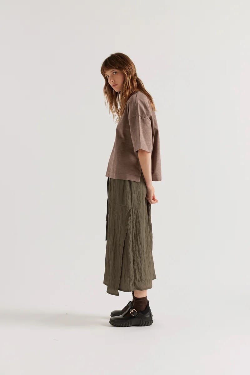 Overdyed Obelisk Tee - Nut Brown