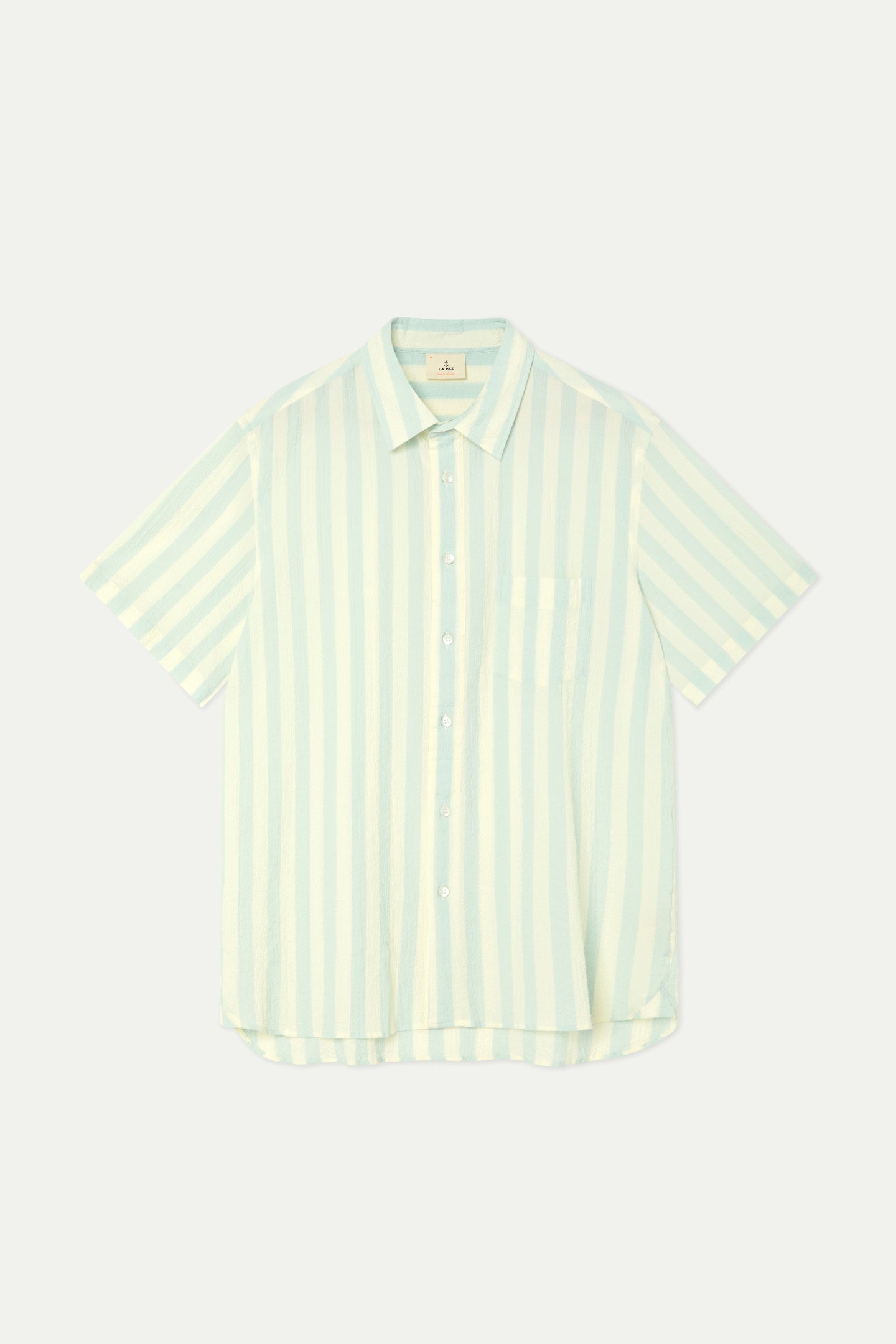 Alegre Shirt - Green Spray Stripes