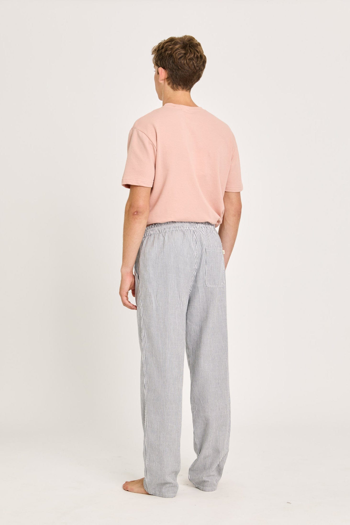 Lemos Trousers - Smoked Pearl Stripes