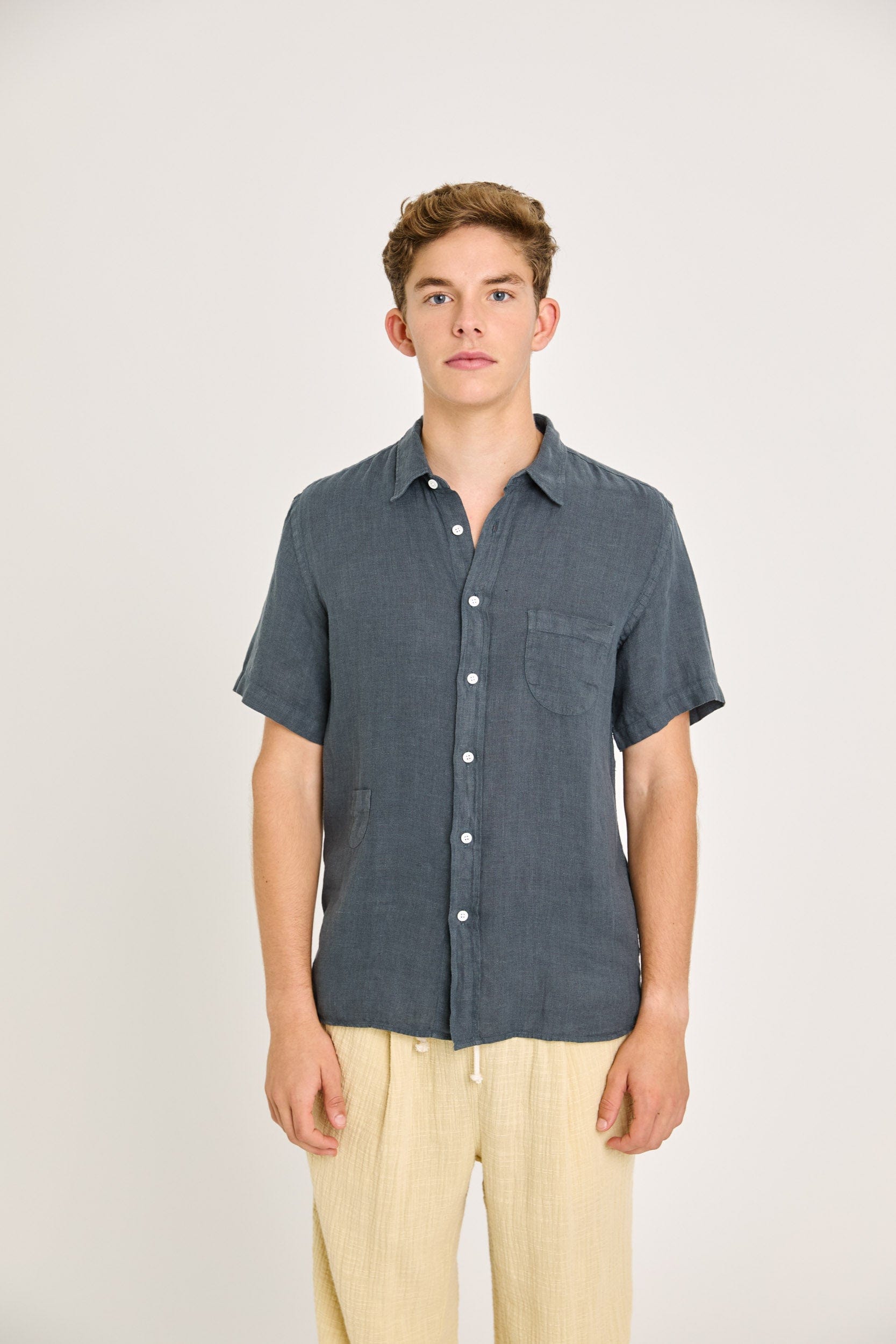 Themudo Shirt - Smoked Pearl Linen