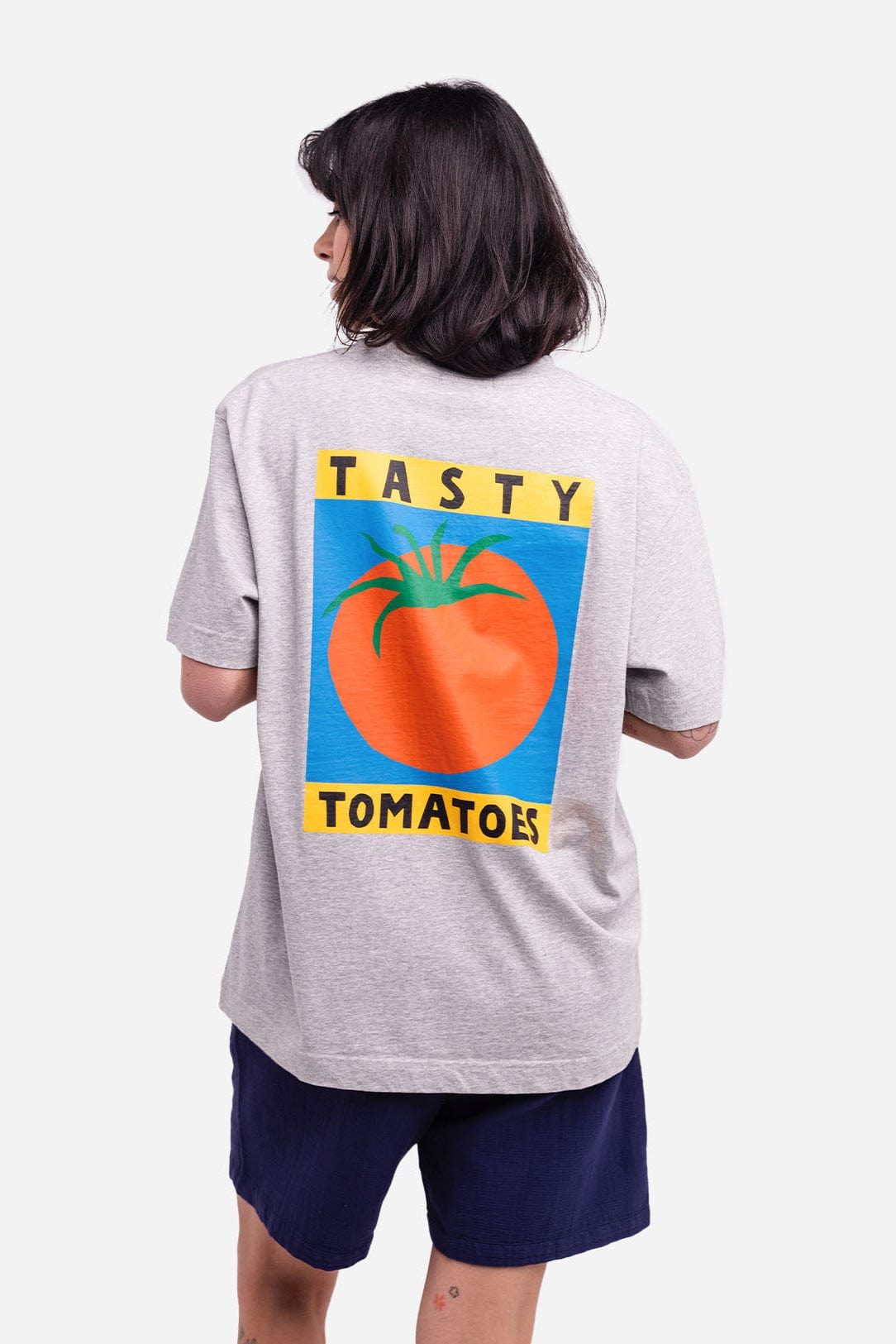 Tasty Tomatoes T-Shirt - Heather Grey