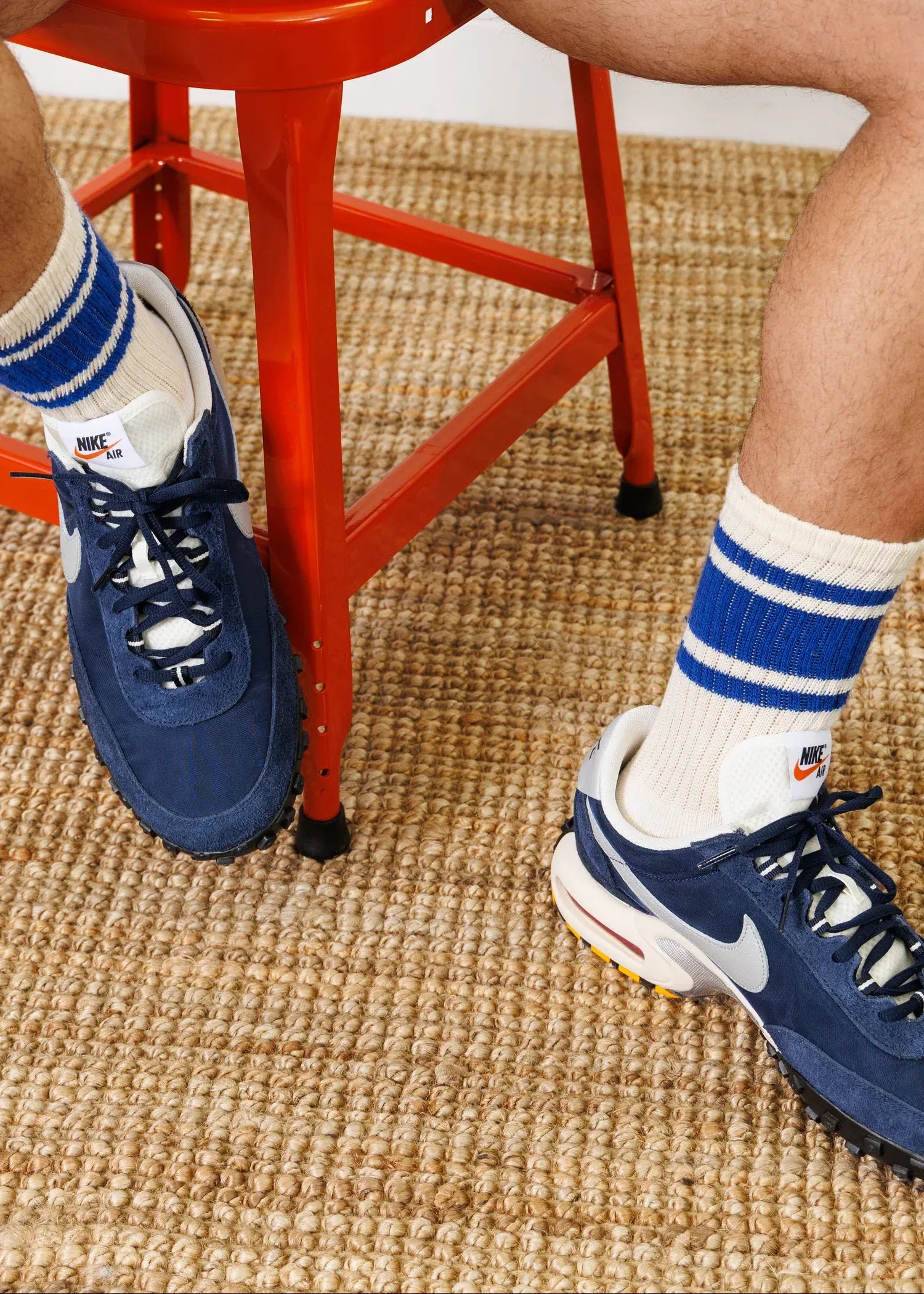 Mono Stripe Crew - Royal