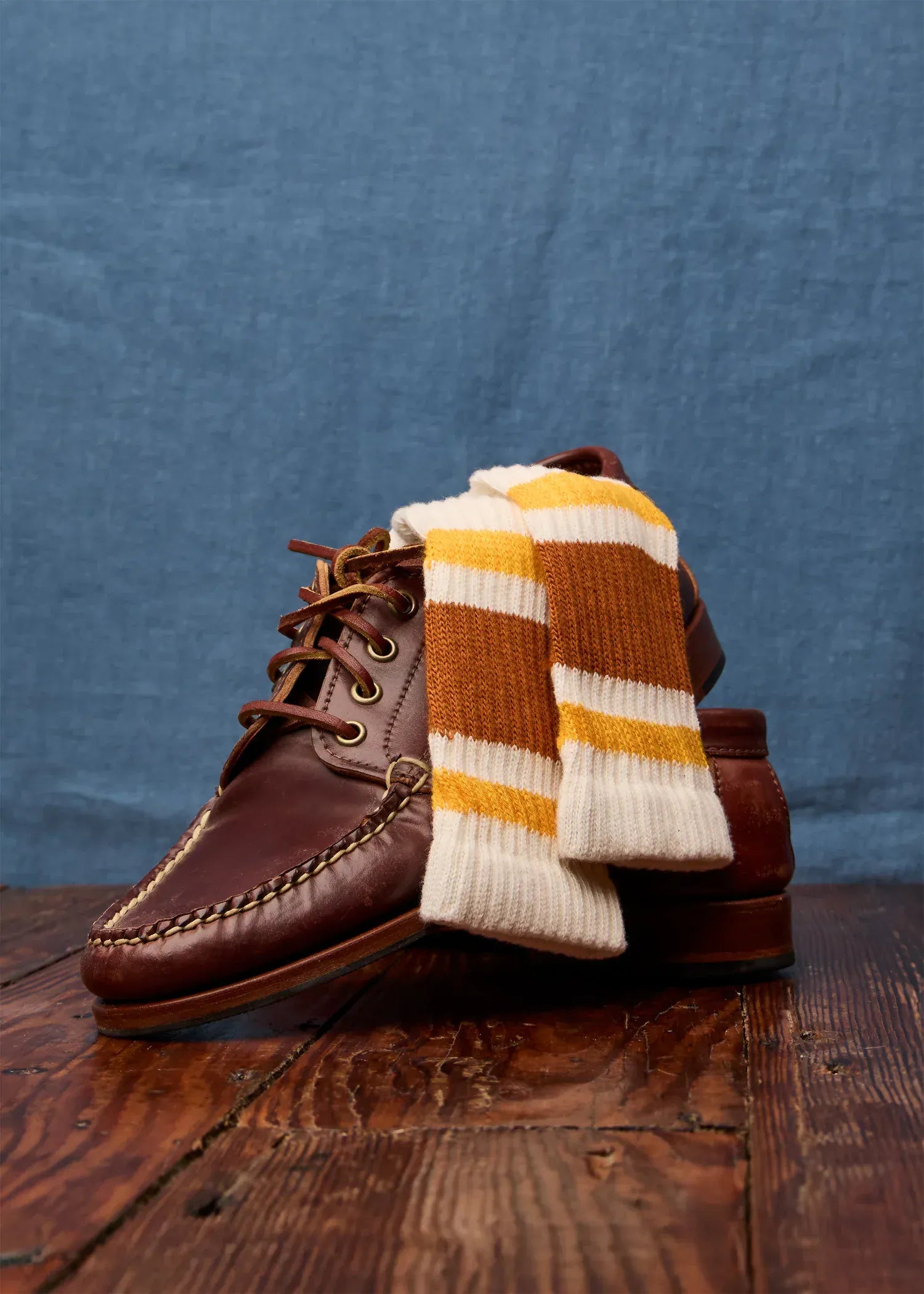 Retro Stripe Crew - Texas Orange / Gold