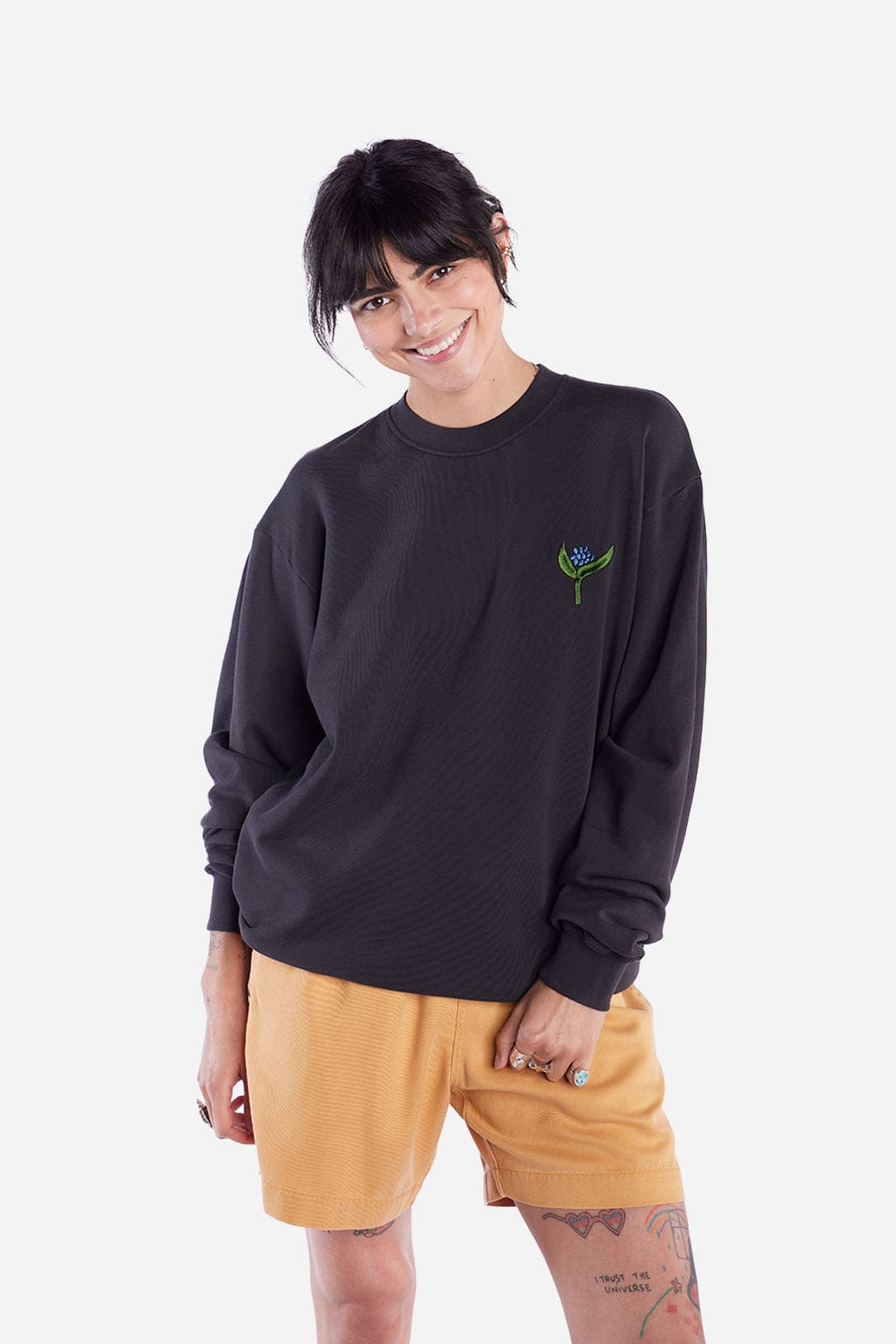 Flora Sweatshirt - Carbon Black