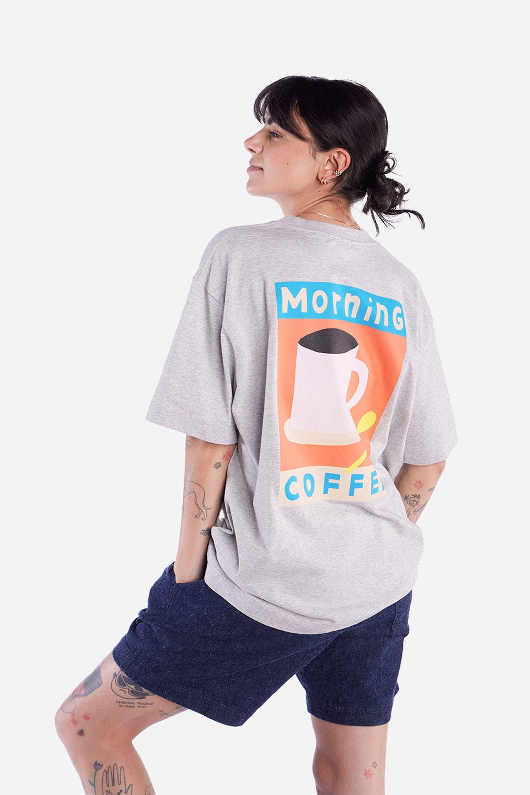 Morning Coffee T-Shirt - Heather Grey