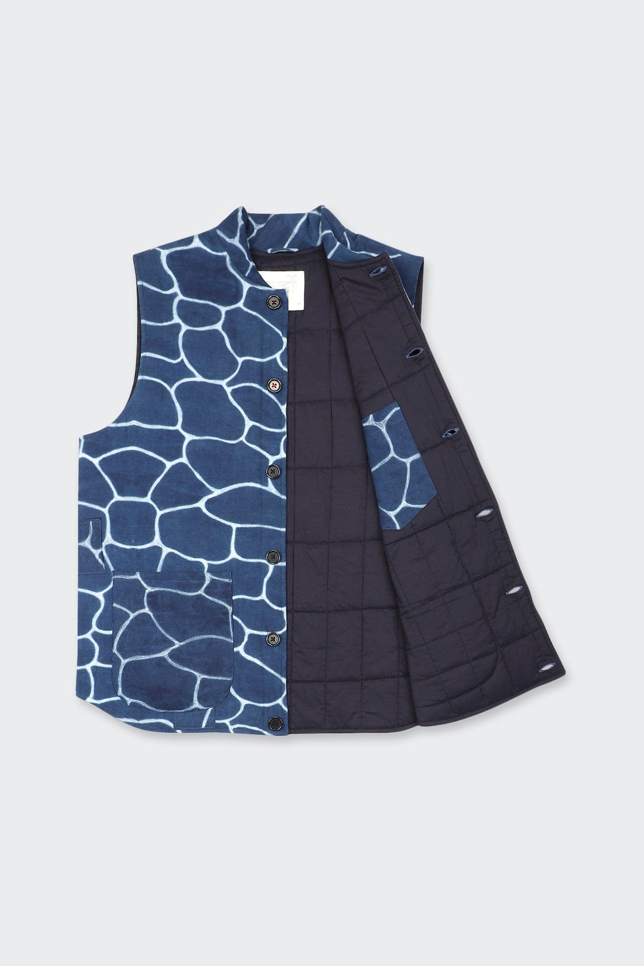 Leo Vest - Indigo Shibori