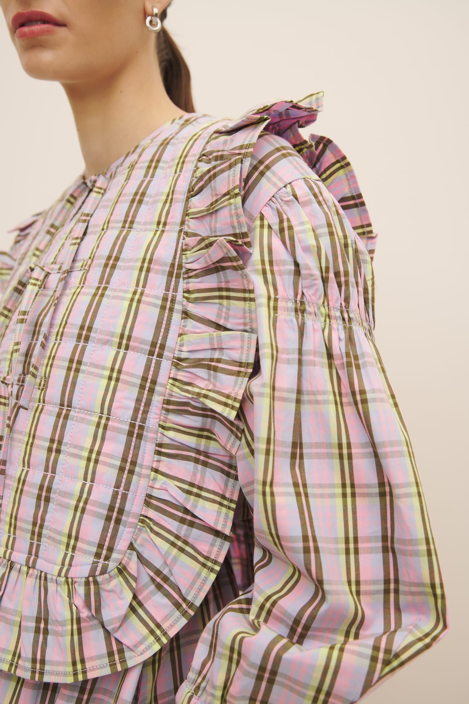 Piccolo Top - Pink Tartan