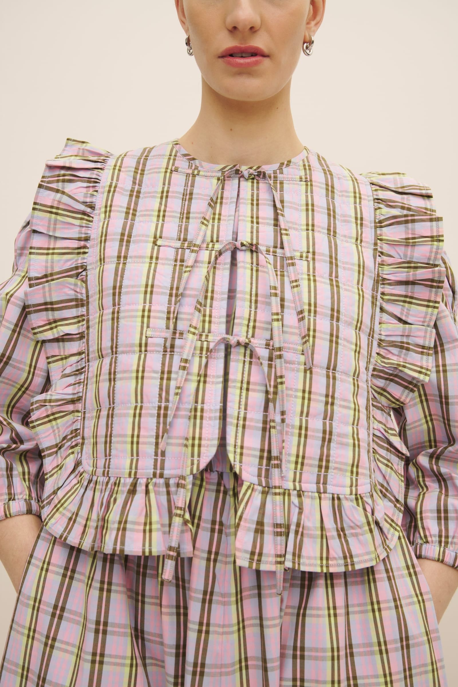 Piccolo Top - Pink Tartan