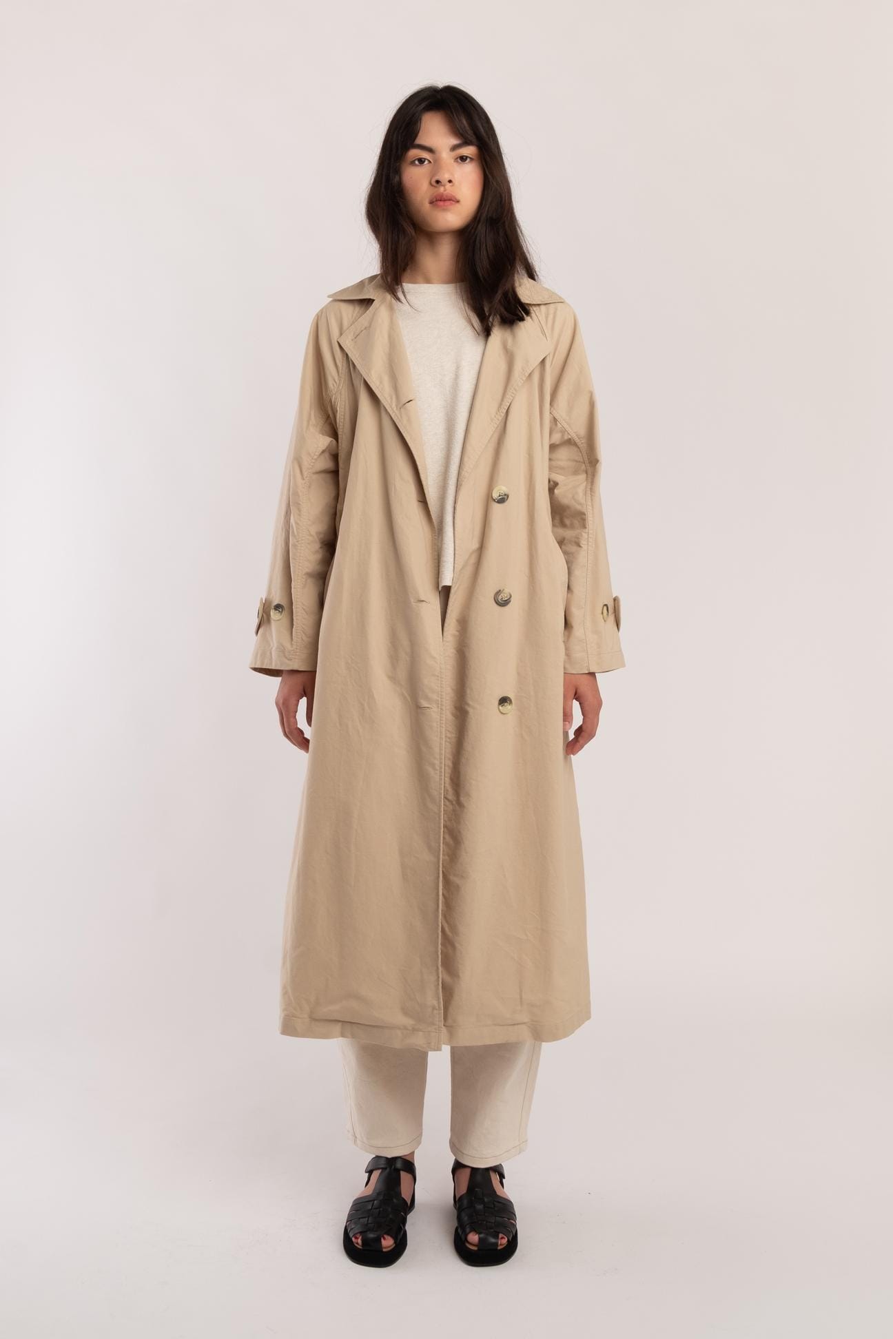 Seamed Trench - Taupe