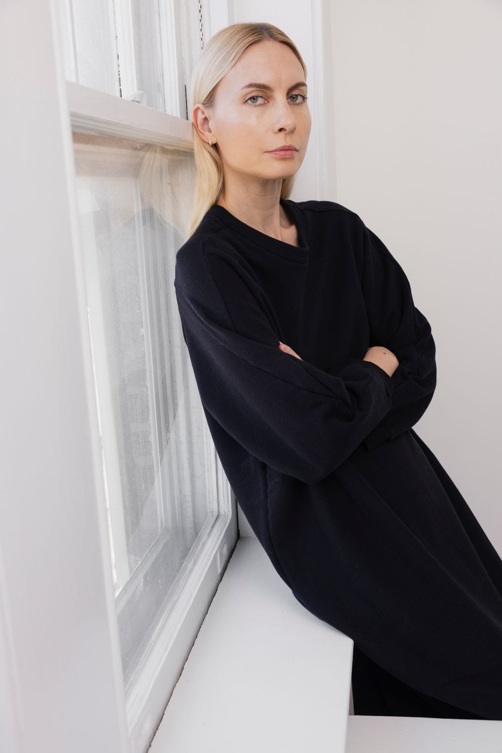 Sweatshirt Dress - Black