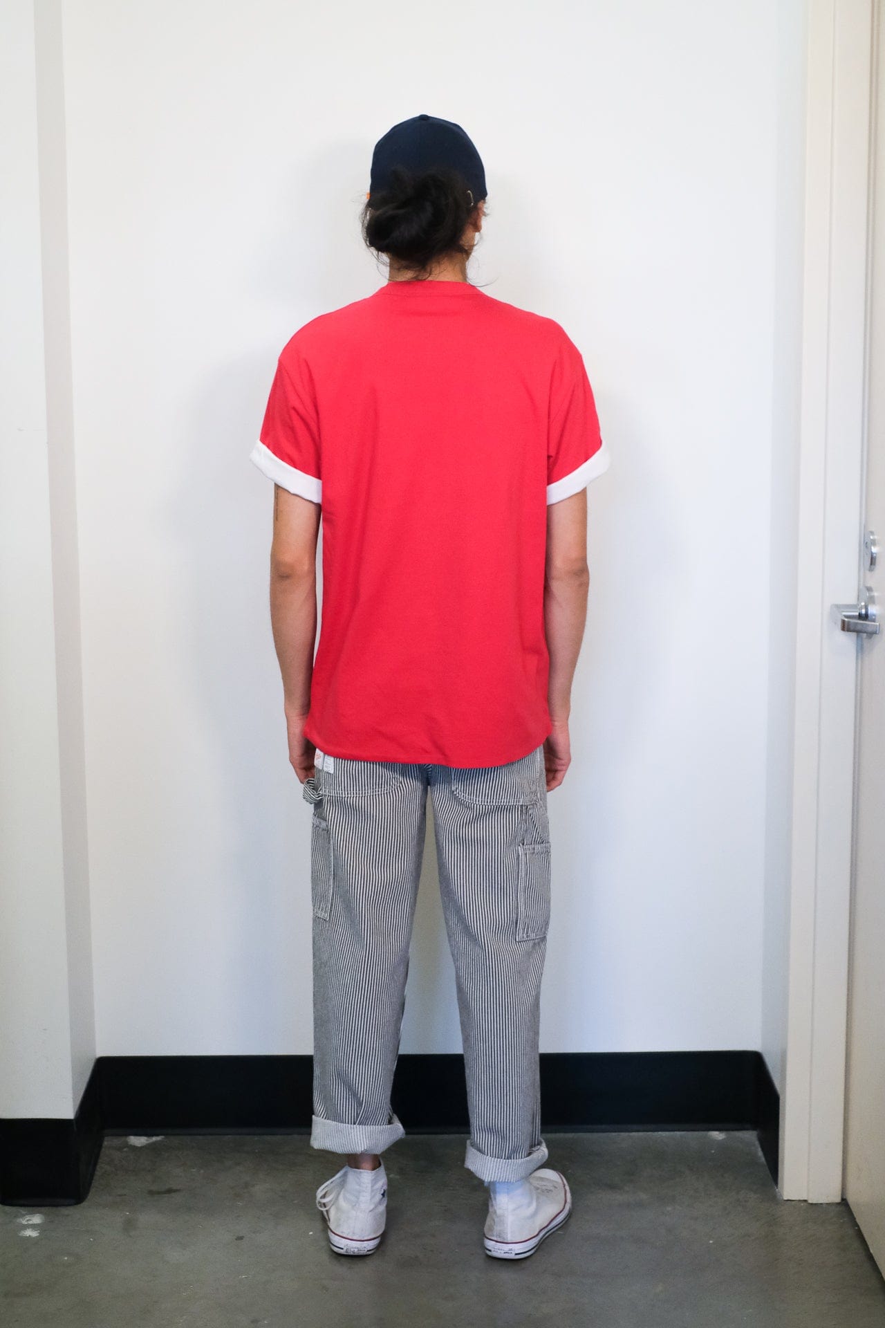 Velva Sheen Reversible Tee Red Off White L