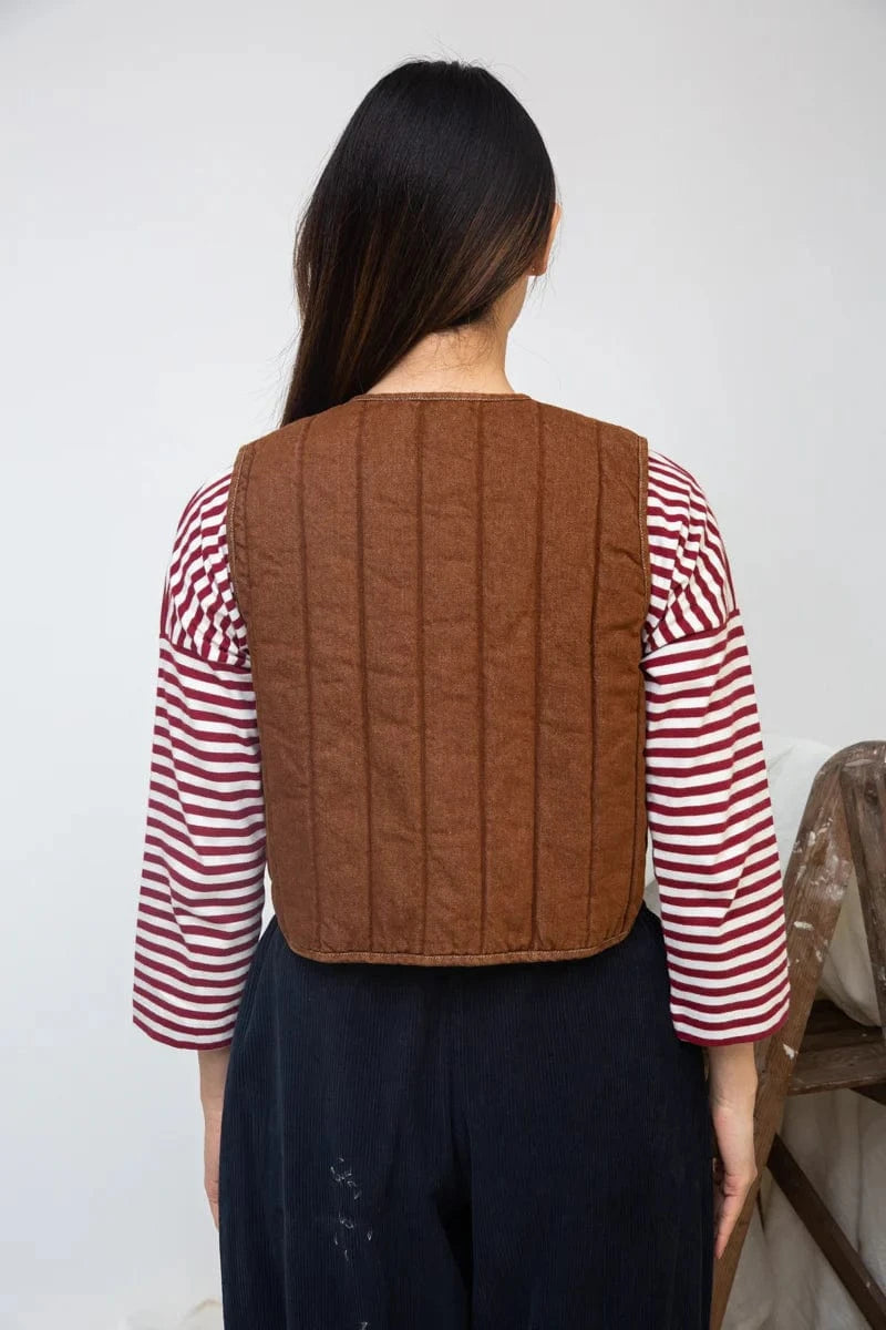 Lark Leigh Vest - Bark Brown